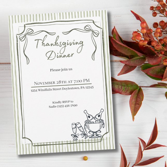 Erntedank Friendsgiving Dinner Chill Fall Einladung (Von Creator hochgeladen)