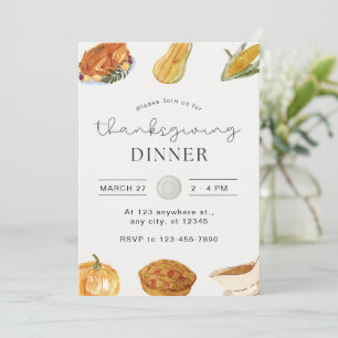 Erntedank Friendsgiving Dinner Einladung
