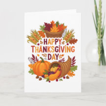 Erntedank — Frohe Thanksgiving-Karte