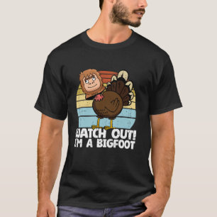 Erntedank Funny Fake Bigfoot Erntedank Turke T-Shirt