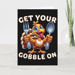 Erntedank Funny Turkey Holen Sie sich Ihr Spiel Karte