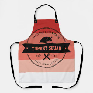 Erntedank Funny Turkey Squad Hipster Schürze