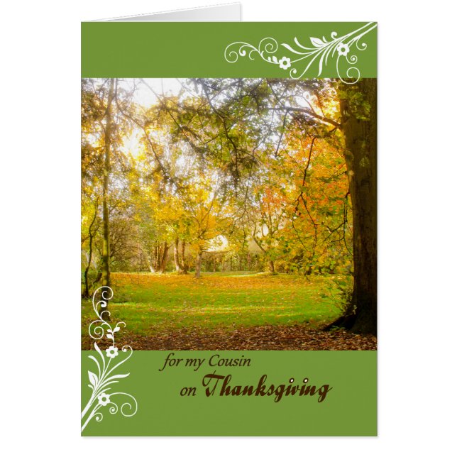 Erntedank für Cousin Herbstfarben Park Szene (Vorne)