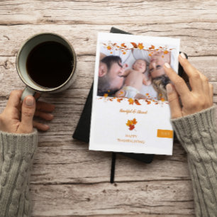 Erntedank für ein dankbares und gesegnetes Foto Feiertagspostkarte