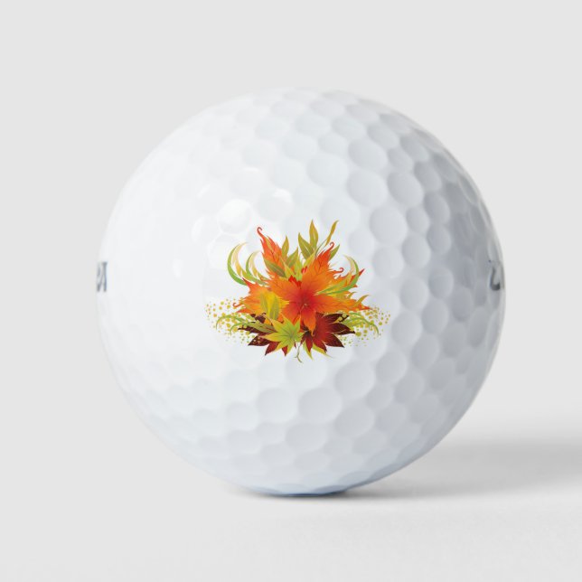Erntedank für Herbstausgänge Golfball (Vorderseite)