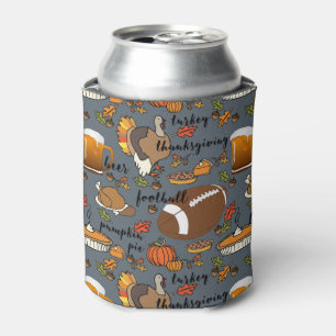Erntedank, Fußball, Bier, Türkisches Design Dosenkühler