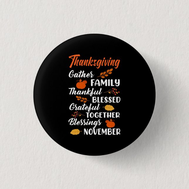 Erntedank Gather Family Button (Vorderseite)