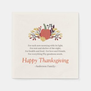 Erntedank Gedicht Country Rustic Pumpkin Bouquet Serviette