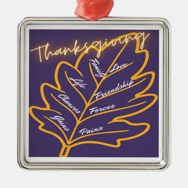 Erntedank Geschenke Ornament Aus Metall (Vorne)