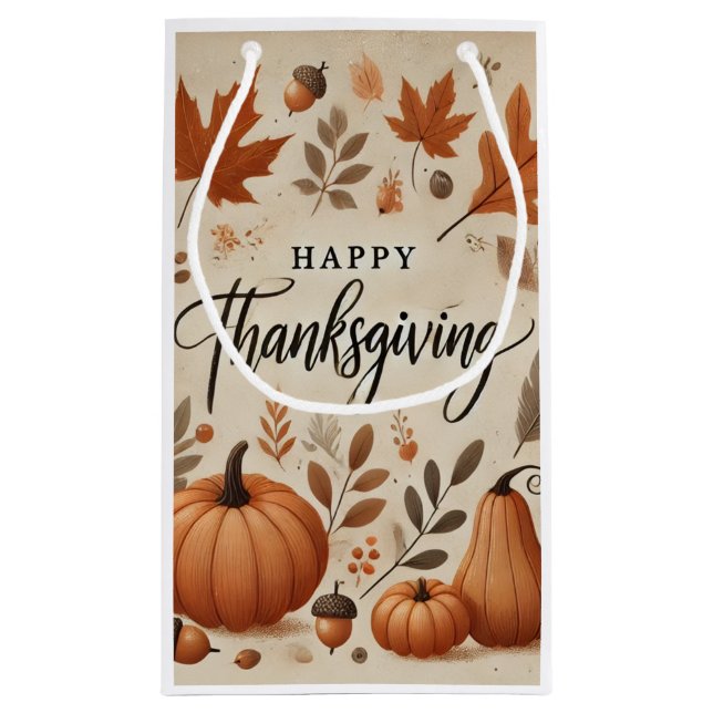 Erntedank-Geschenktasche - Klein Kleine Geschenktüte (Rückseite)