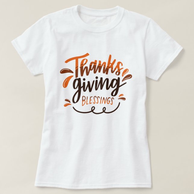 Erntedank gesegnet - Erntedank Day Gift T-Shirt (Design vorne)