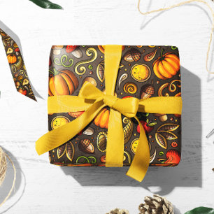 Erntedank Gift Wrap Herbstgeschenkpapier Geschenkpapier