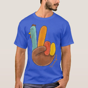Erntedank Glücklicherweise das Handzeichen der Tür T-Shirt