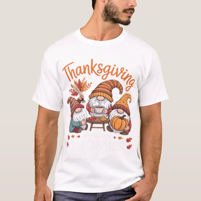 Erntedank-Gnom Herbst-Leopard Truthahn Essential T T-Shirt (Vorderseite)