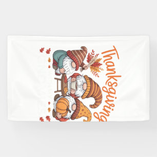 Erntedank-Gnom Herbst-Leopard Truthahn Wesentliche Banner