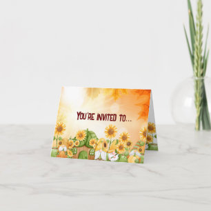 Erntedank Gnome Einladung