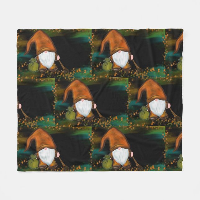 ERNTEDANK GNOME FLEECEDECKE (Vorderseite (Horizontal))
