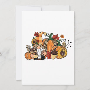 Erntedank Gnomes Herbstlaubs Gnomes Funny Fall Einladung