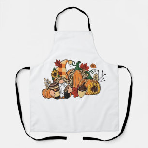 Erntedank Gnomes Herbstlaubs Gnomes Funny Fall Schürze