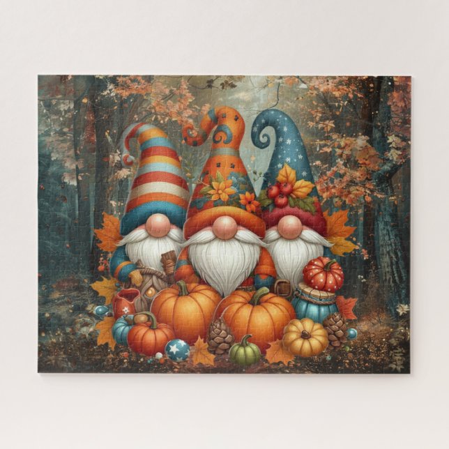 Erntedank Gnomes Trio Puzzle (Horizontal)