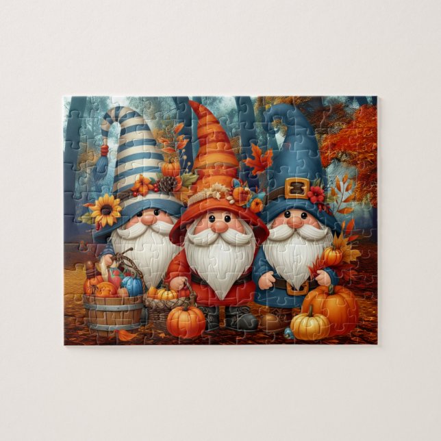 Erntedank Gnomes Trio Puzzle (Horizontal)