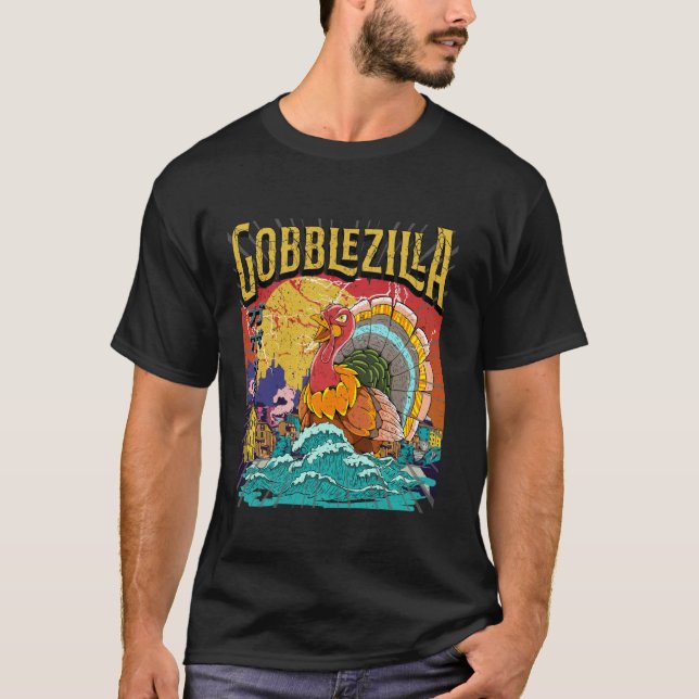 Erntedank Gobblezilla T Shirt (Vorderseite)