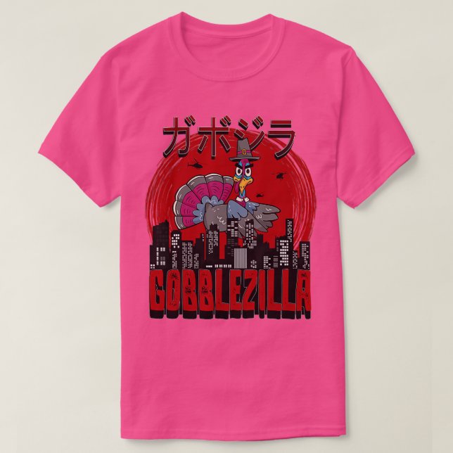 Erntedank Gobblezilla Türkei (6) T-Shirt (Design vorne)