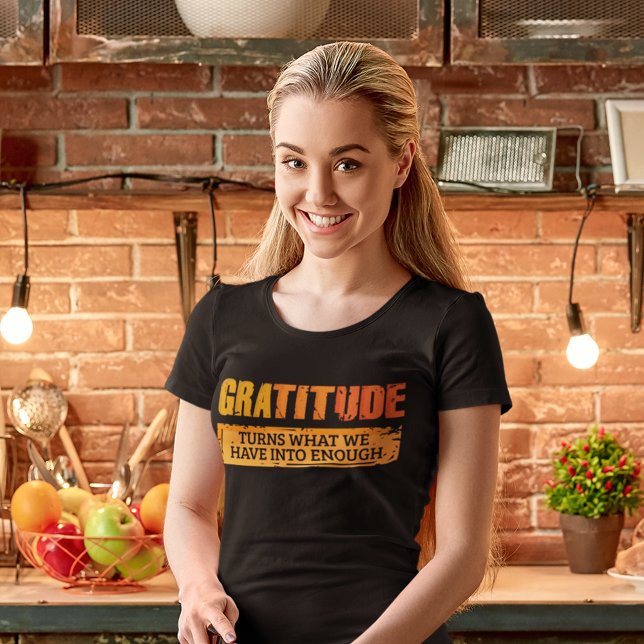 Erntedank Gratitude Family treffen sich Tri-Blend Shirt (Gratitude Thanksgiving Womens Black Fall T-Shirt)