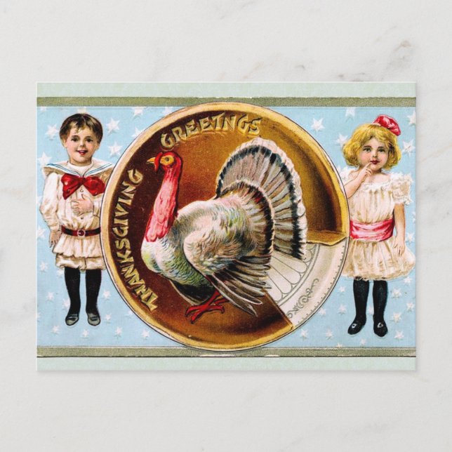 Erntedank Greetings Feiertagspostkarte (Vorderseite)