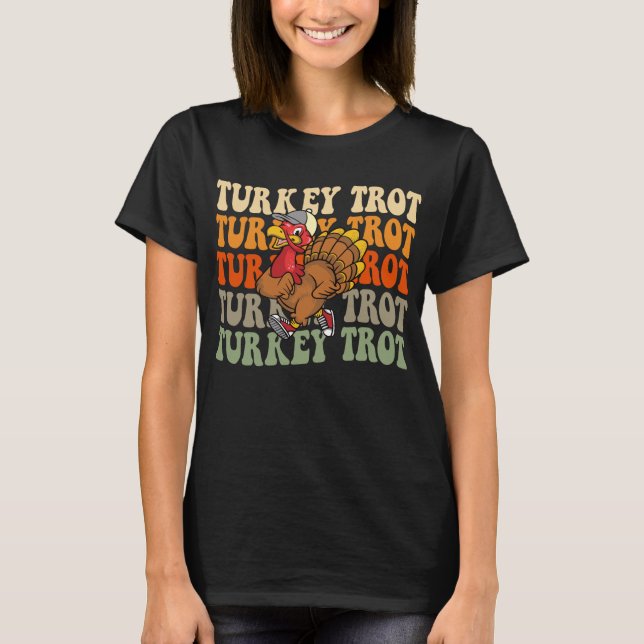 Erntedank Groovy Turkey Trot 2023 Trot Race T-Shirt (Vorderseite)