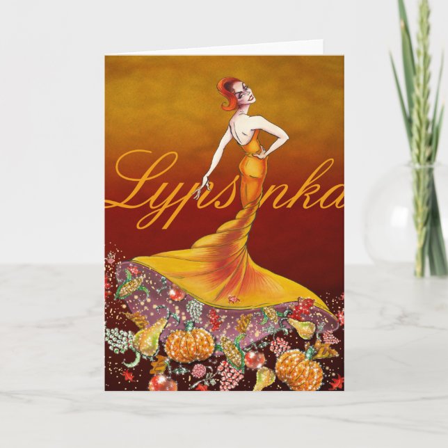 Erntedank-Grußkarte Nr. 3 (leer) Feiertagskarte (Vorderseite)