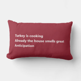 Erntedank Haiku Gedicht Minimal Burgundy Red Lendenkissen