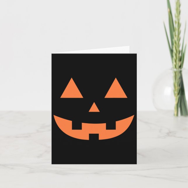 Erntedank Halloween Fall Beängstigend Jack O' Lant Karte (Vorderseite)