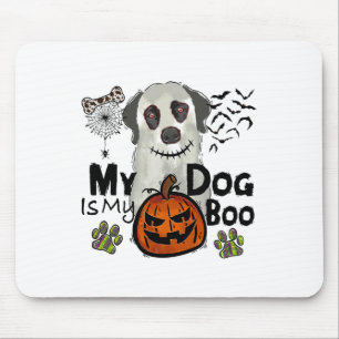 Erntedank Halloween fällt mein Hund ist meine Boot Mousepad