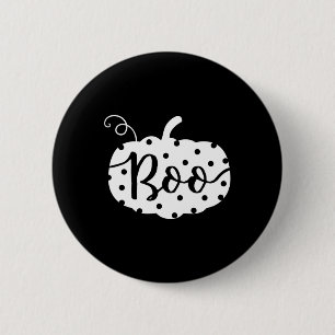 Erntedank Halloween Niedlicher Kürbisfrauen G Button