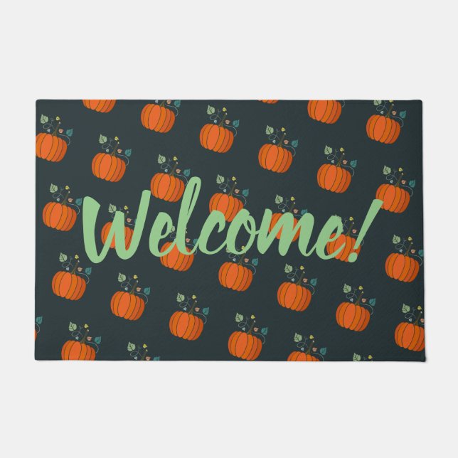 Erntedank Halloween Pumpkin Door Mat Fußmatte (Vorderseite)