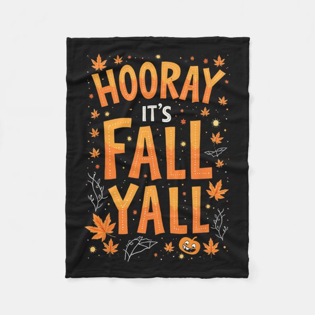 Erntedank Halloween sein Fall Y'all Fall Fleecedecke (Vorderseite)