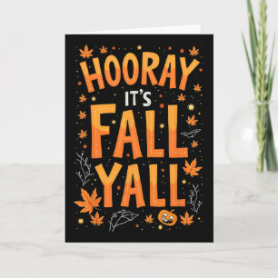 Erntedank Halloween sein Fall Y'all Fall Karte