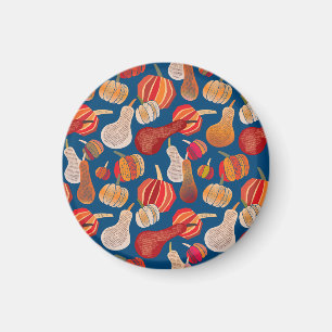 Erntedank Harvest: Pumpkin Vintag Art Magnet