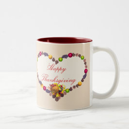 Erntedank Heart Zweifarbige Tasse