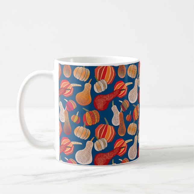 Erntedank. Herbst. Abbildung mit Kürbis.  Kaffeetasse (Links)