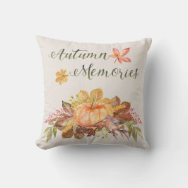 Erntedank - "Herbst-Erinnerungen" - Aquarellfarben Kissen