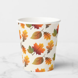 Erntedank Herbst / Herbst Farbige Blätter Muster Pappbecher