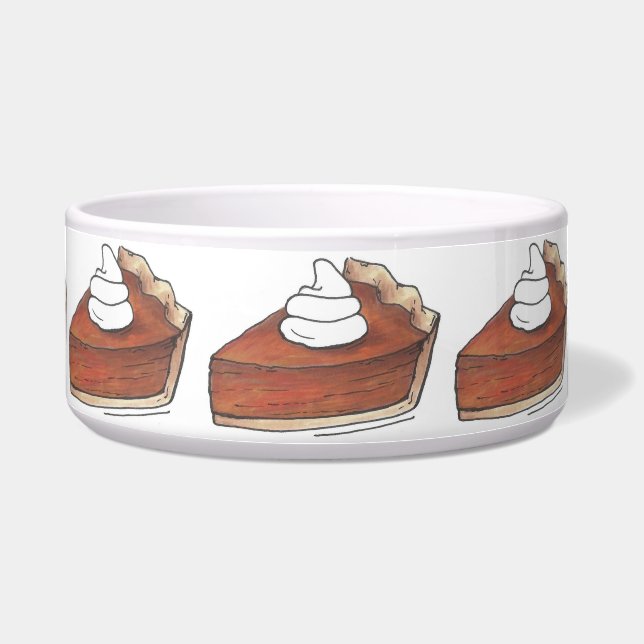 Erntedank Herbst Pumpkin Pie Slice Dessert Napf (Vorderseite)