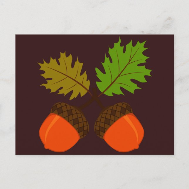Erntedank Herbst Retro Feiertagspostkarte (Vorderseite)