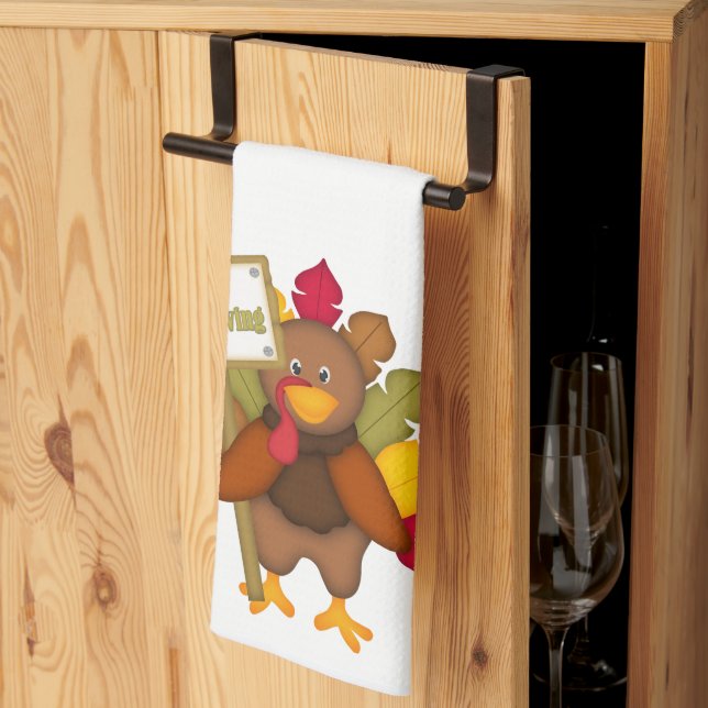 Erntedank Herbst Türkei Küchendesign Handtuch (Drittel gefaltet)