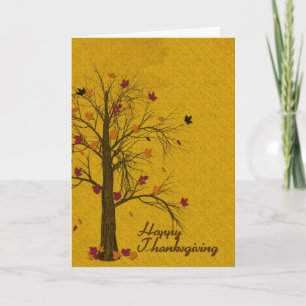 Erntedank Herbstbaum Feiertagskarte