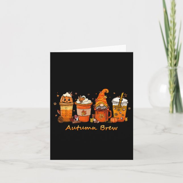 Erntedank Herbstbrause Kaffeepumpukkin Gewürz Karte (Vorderseite)