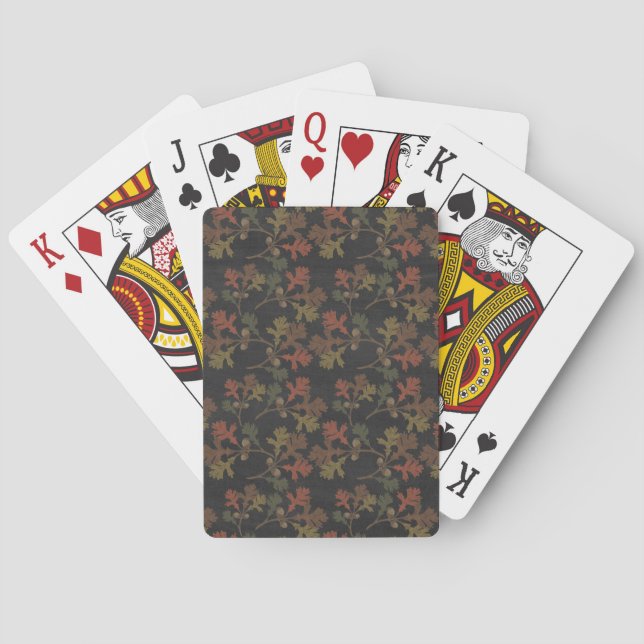 Erntedank Herbstkhalkboard-Muster Spielkarten (Rückseite)