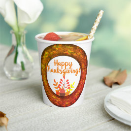 Erntedank Herbstleaves & Acorn Pappbecher